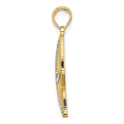 14K Yellow Gold Diamond-Cut Starfish Charm – view 3