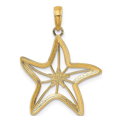 14K Yellow Gold Small Starfish Charm – view 5