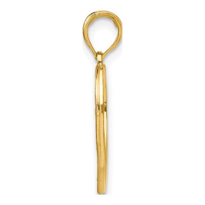 14K Yellow Gold Hope Heart Flower Charm – view 3