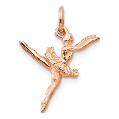 14K Rose Gold 3-D Ballerina Pendant