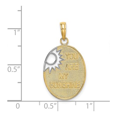 14K Yellow Gold Sun Charm – view 5