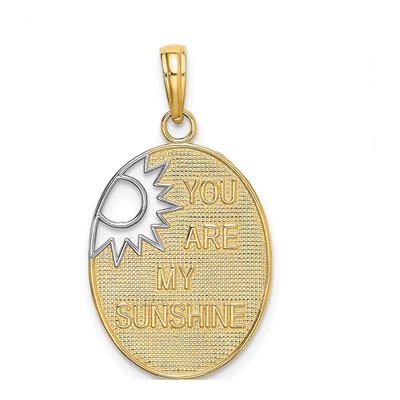 14K Yellow Gold Sun Charm
