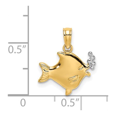 14K Yellow Gold Fish Pendant – view 4