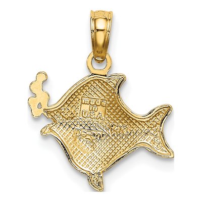 14K Yellow Gold Fish Pendant – view 5