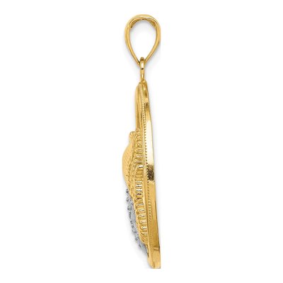 14K Yellow Gold Ocean Pendant – view 3
