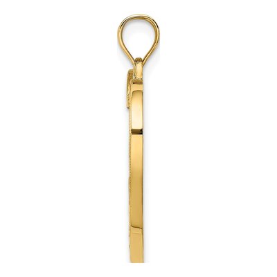 14K Yellow Gold MOM Heart Charm – view 3