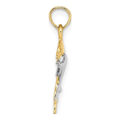 14K Yellow Gold Dolphin Charm – view 3