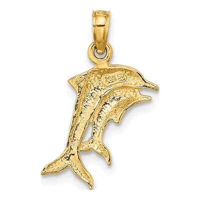 14K Yellow Gold Dolphin Charm – view 5