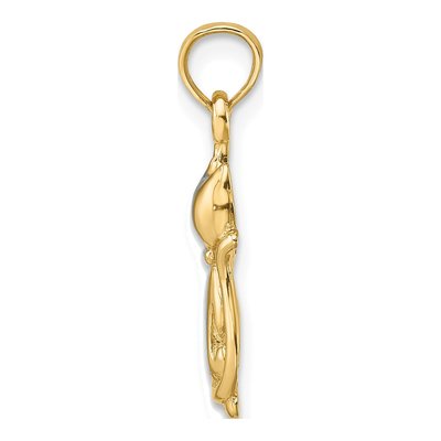 14K Yellow Gold Cat Kitten Charm – view 3