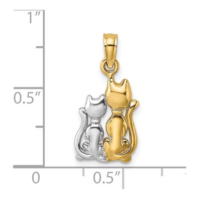 14K Yellow Gold Cat Kitten Charm – view 4