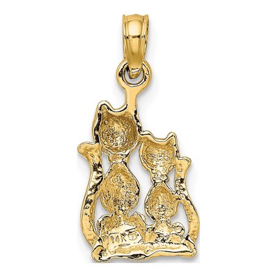 14K Yellow Gold Cat Kitten Charm – view 5