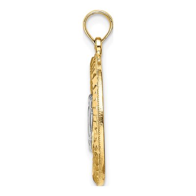 14K Yellow Gold Heart Arrow Charm – view 3