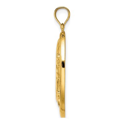 14K Yellow Gold MOM Oval Number 1 Pendant – view 3