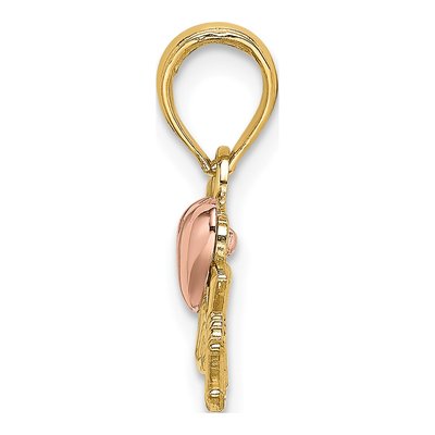 14K Two-Tone Gold Grandma Heart Pendant – view 3