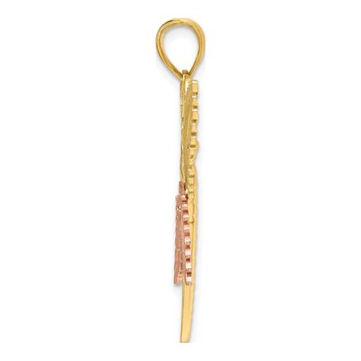 14K Two-Tone Gold Dragonfly Pendant – view 3