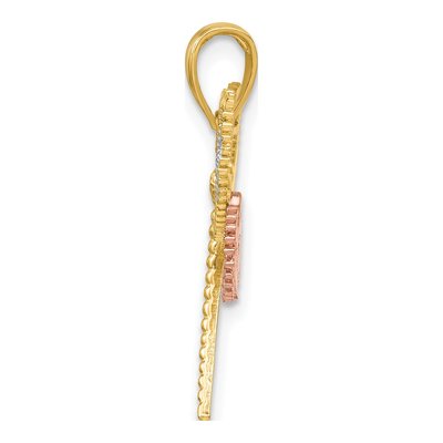 14K Two-Tone Gold Dragonfly Charm – view 3