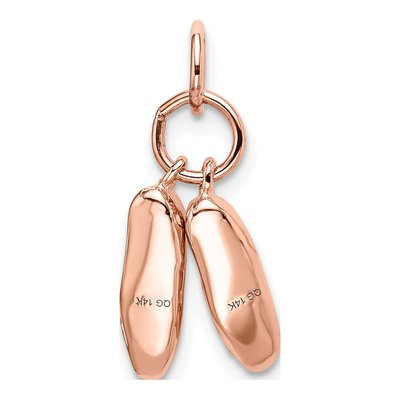 14K Rose Gold Ballet Slippers Charm – view 4