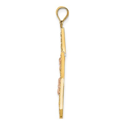 14K Two-Tone Gold Star Pendant – view 3