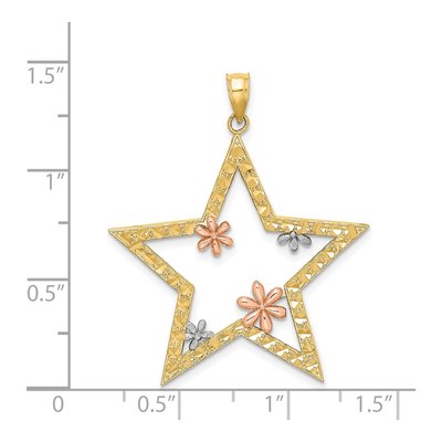 14K Two-Tone Gold Star Pendant – view 5