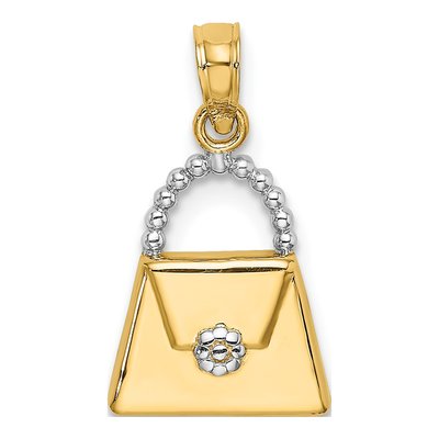 14K Yellow Gold Purse Pendant