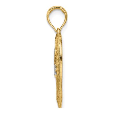 14K Yellow Gold LOVE Heart Pendant – view 3