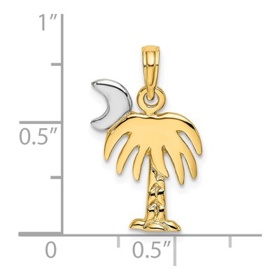 14K Yellow Gold Palm Tree Charm – view 4