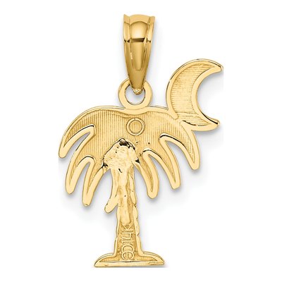 14K Yellow Gold Palm Tree Pendant – view 4