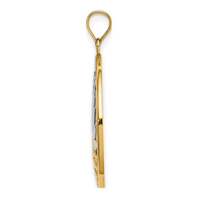 14K Yellow Gold Sunset Circle Pendant – view 3