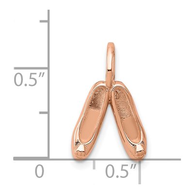 14K Rose Gold Ballet Slippers Charm – view 6