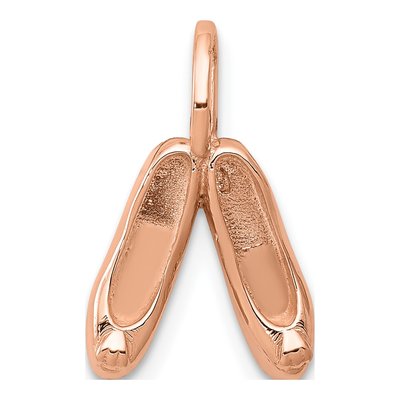 14K Rose Gold Ballet Slippers Charm