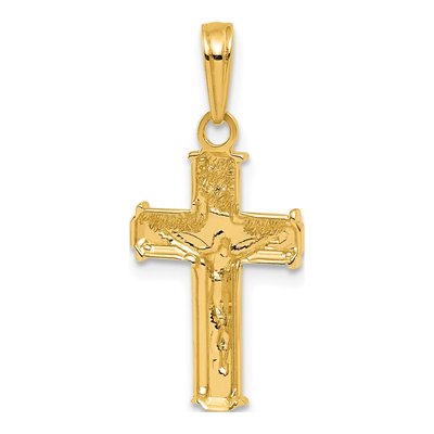 14K Yellow Gold INRI Crucifix Pendant – view 5