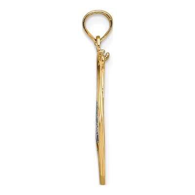 14K Yellow Gold LIVE LOVE Laugh Heart Pendant – view 3
