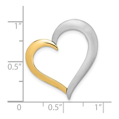 14K Two-Tone Gold Heart Charm – view 4