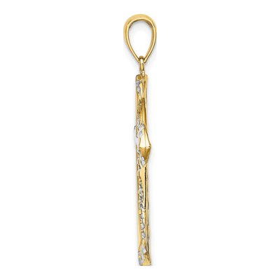 14K Yellow Gold Reversible Cross Charm – view 3