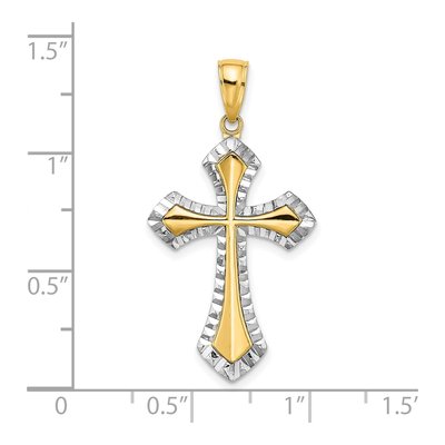 14K Yellow Gold Reversible Cross Charm – view 4