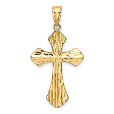 14K Yellow Gold Reversible Cross Charm – view 5