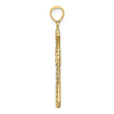 14K Yellow Gold Reversible Cross Charm – view 3