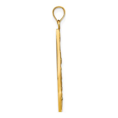 14K Yellow Gold Filigree Teardrop Heart Charm – view 3