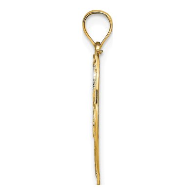 14K Yellow Gold Filigree Round Pendant – view 3