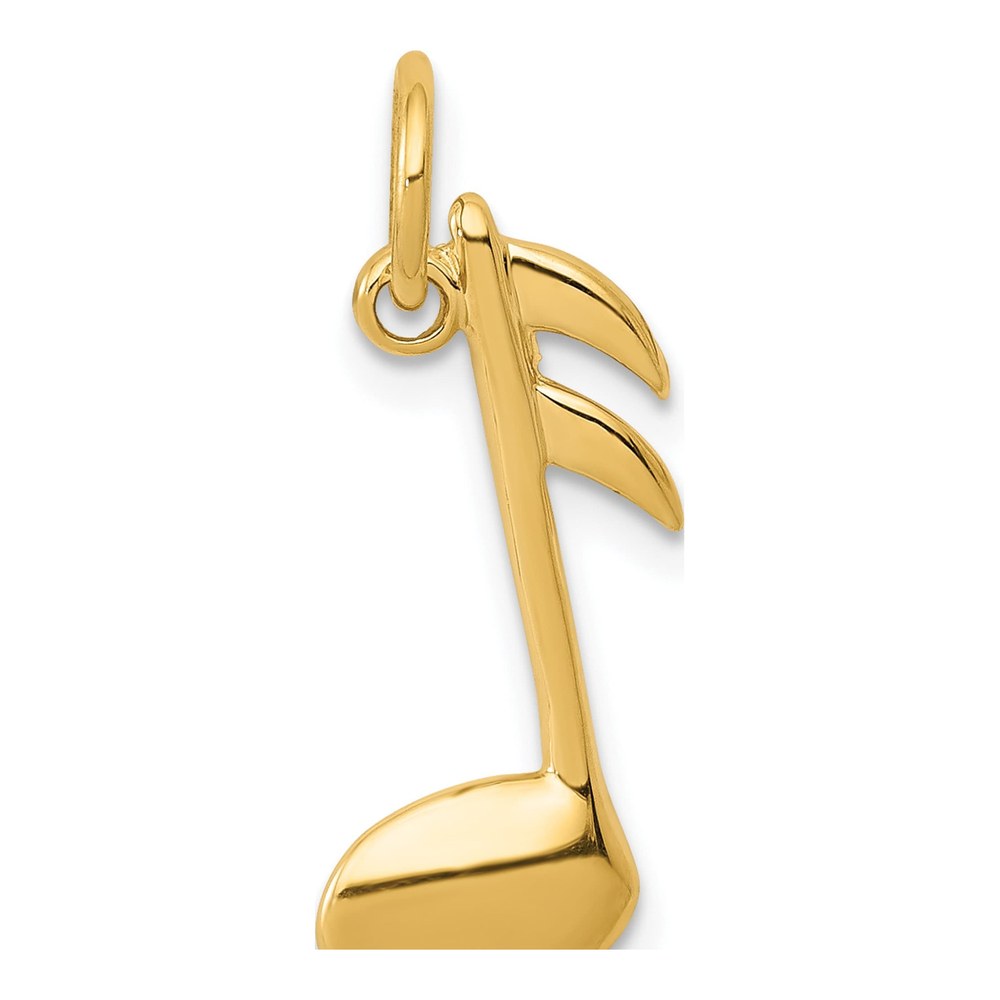 14K Yellow Gold Musical Note Pendant