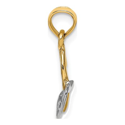14K Yellow Gold Intertwined Hearts Charm – view 3