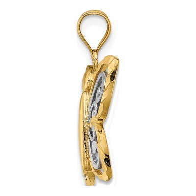 14K Yellow Gold Butterfly Pendant – view 3