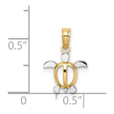 14K Yellow Gold Mini Sea Turtle Charm – view 4