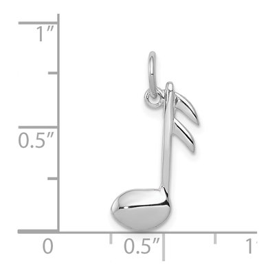 14K White Gold Musical Note Pendant – view 5