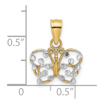 14K Yellow Gold Butterfly Charm – view 4