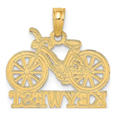 14K Yellow Gold Key West Bicycle Pendant – view 4