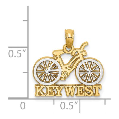 14K Yellow Gold Key West Bicycle Pendant – view 5