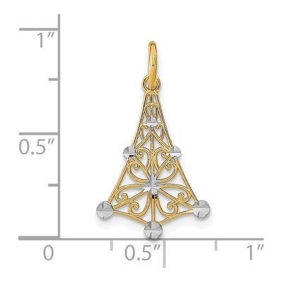 14K Yellow Gold Diamond-Cut Chandelier Charm – view 4