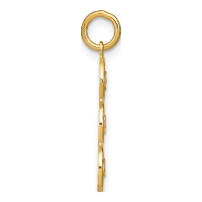 14K Yellow Gold 3-Circle Diamond-Cut Charm – view 3