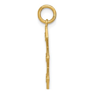 14K Yellow Gold Diamond-Cut Charm – view 3